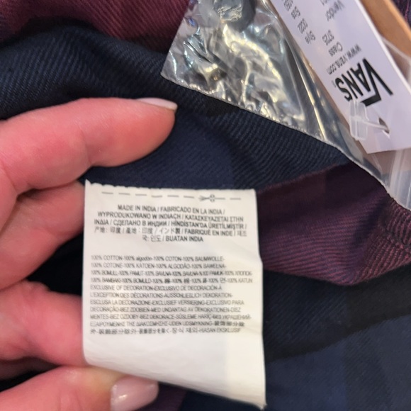 NWT MENS VANS BOX FLANNEL SHIRT SIZE XXL - Picture 10 of 11